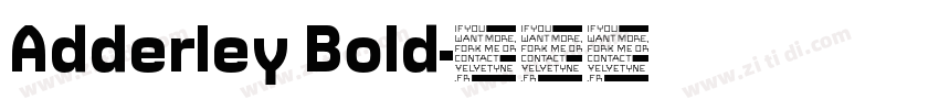 Adderley Bold字体转换